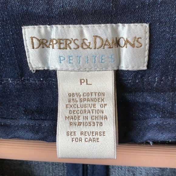 Draper’s and Damon’s Cotton & Spandex Denim Pants Suit Sparkles Beading - Picture 15 of 16